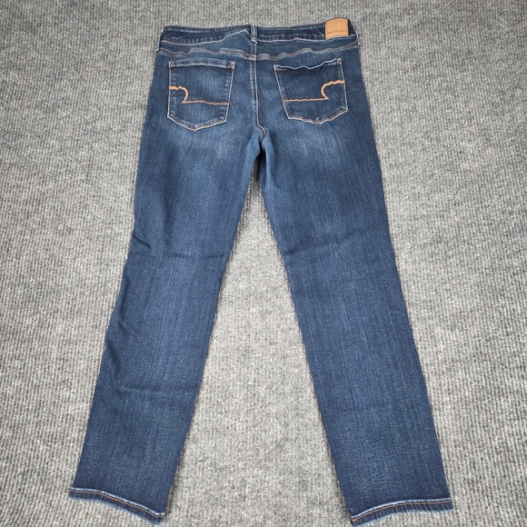 American Eagle Outfitters Women's Jeans Size 16X28 Regular Blue Denim Stretch - Picture 2 of 9